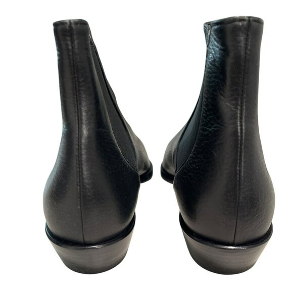 New AGL Mahé Beat Leather Beatle Black Ankle Boot Size 38 8 - Picture 5 of 10